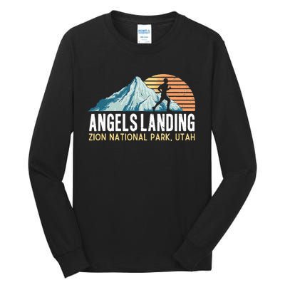 Angels Landing Hiking Trail Zion National Park Utah Tall Long Sleeve T-Shirt