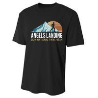 Angels Landing Hiking Trail Zion National Park Utah Performance Sprint T-Shirt