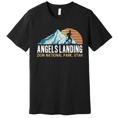 Angels Landing Hiking Trail Zion National Park Utah Premium T-Shirt