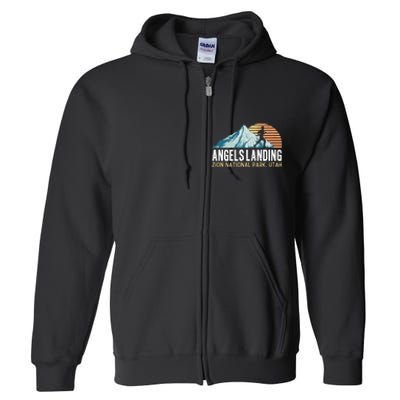 Angels Landing Hiking Trail Zion National Park Utah Full Zip Hoodie