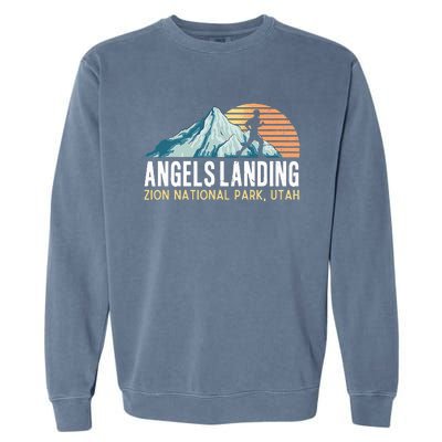 Angels Landing Hiking Trail Zion National Park Utah Garment-Dyed Sweatshirt