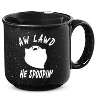Aw Lawd He Spoopin' Concerned Ghost Design 15oz Campfire Ceramic Mug