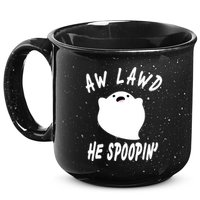Aw Lawd He Spoopin' Concerned Ghost Design 15oz Campfire Ceramic Mug