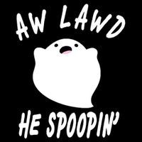 Aw Lawd He Spoopin' Concerned Ghost Design 16 in Basic Backpack