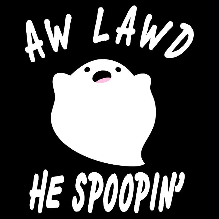 Aw Lawd He Spoopin' Concerned Ghost Design 16 in Basic Backpack