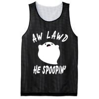 Aw Lawd He Spoopin' Concerned Ghost Design Mesh Reversible Basketball Jersey Tank