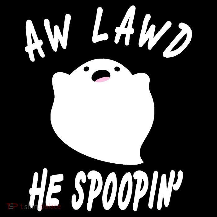 Aw Lawd He Spoopin' Concerned Ghost Design Poster