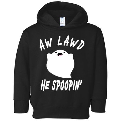 Aw Lawd He Spoopin' Concerned Ghost Design Toddler Hoodie