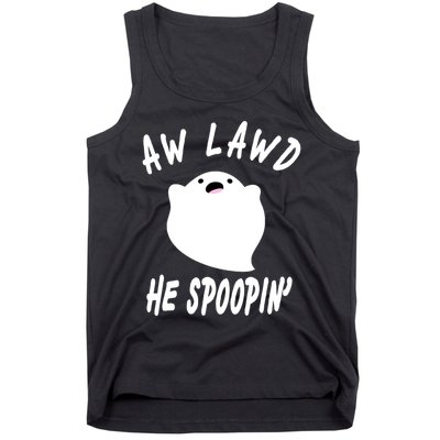 Aw Lawd He Spoopin' Concerned Ghost Design Tank Top