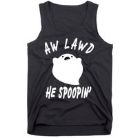 Aw Lawd He Spoopin' Concerned Ghost Design Tank Top