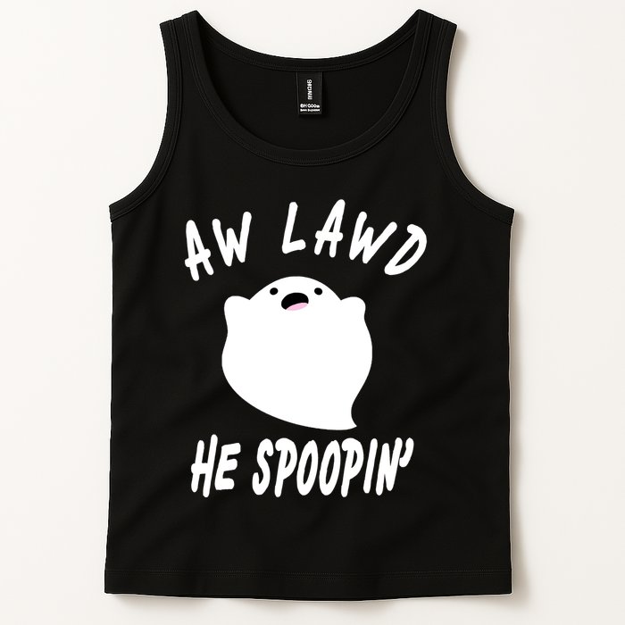 Aw Lawd He Spoopin' Concerned Ghost Design Tank Top
