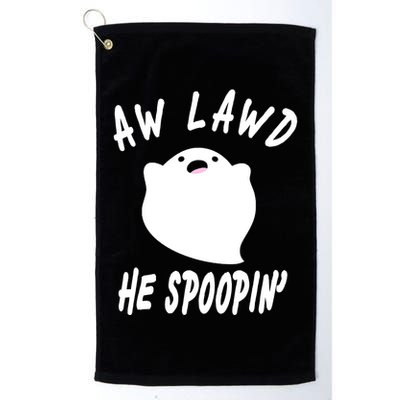 Aw Lawd He Spoopin' Concerned Ghost Design Golf Towel