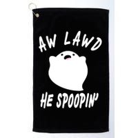 Aw Lawd He Spoopin' Concerned Ghost Design Golf Towel