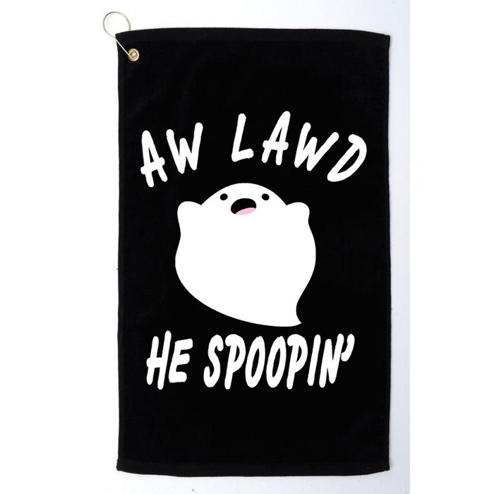 Aw Lawd He Spoopin' Concerned Ghost Design Golf Towel