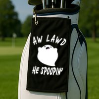 Aw Lawd He Spoopin' Concerned Ghost Design Golf Towel