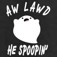 Aw Lawd He Spoopin' Concerned Ghost Design Golf Towel