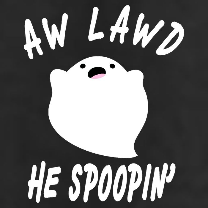 Aw Lawd He Spoopin' Concerned Ghost Design Golf Towel