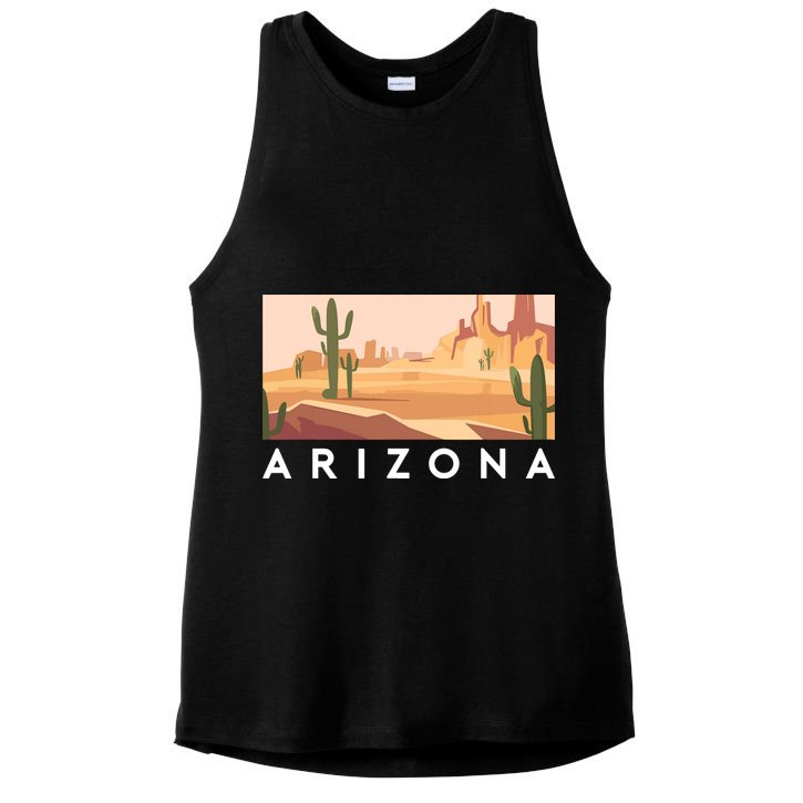 Arizona Lover Holiday Mountain Nature Ladies PosiCharge Tri-Blend Wicking Tank