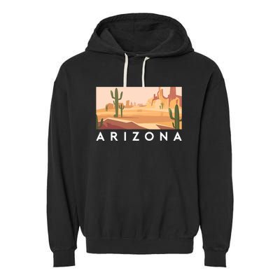 Arizona Lover Holiday Mountain Nature Garment-Dyed Fleece Hoodie