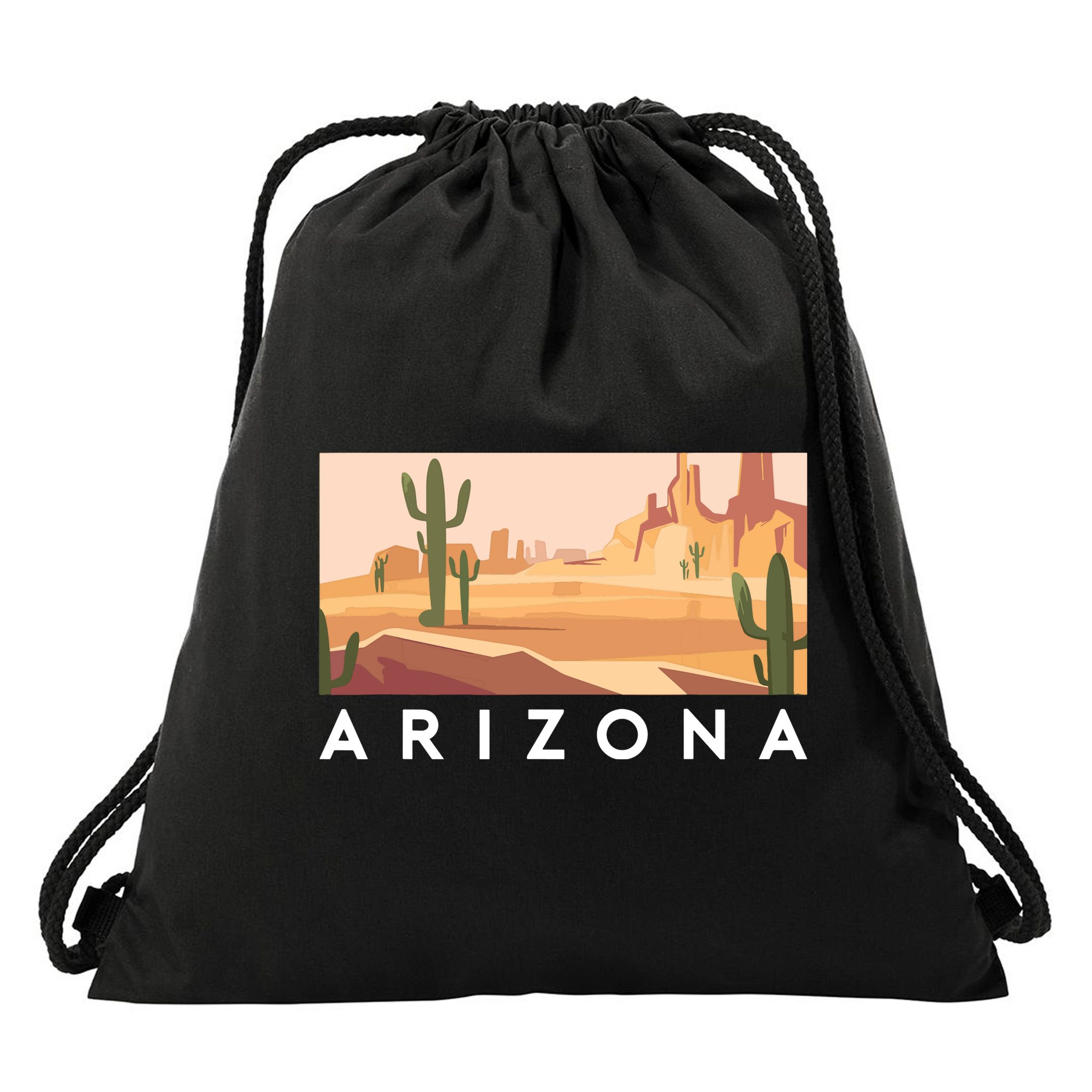 Arizona Lover Holiday Mountain Nature Drawstring Bag