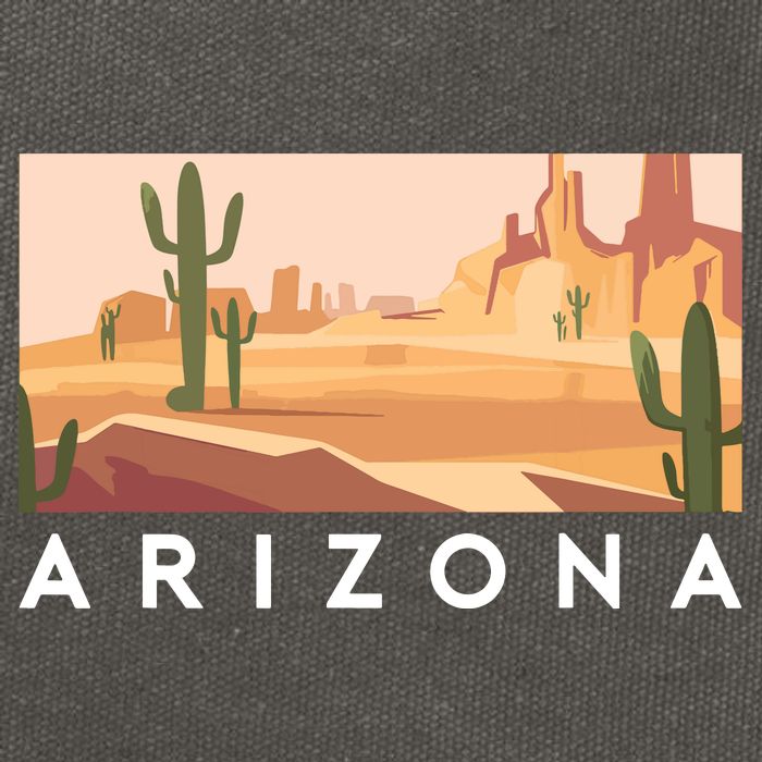 Arizona Lover Holiday Mountain Nature Cotton Canvas Backpack
