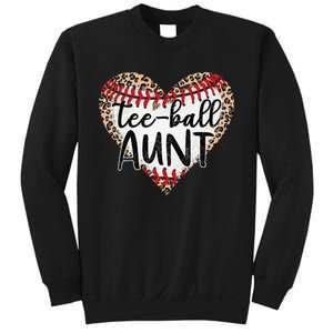 Aunt Leopard Heart TeeBall Mom gift Mother's Day Sweatshirt