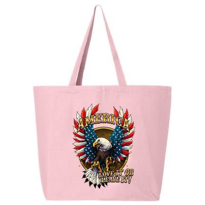 America Love It Or Leave It Patriotic Eagle 25L Jumbo Tote