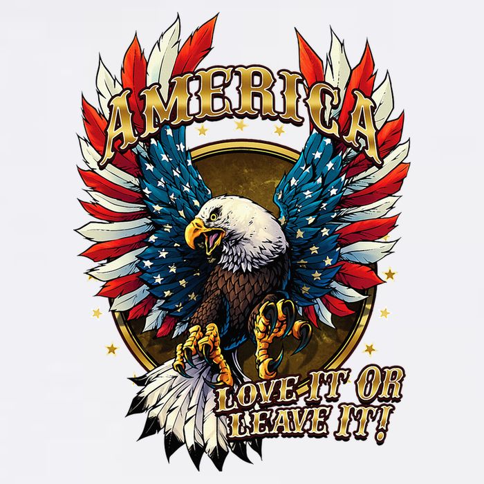 America Love It Or Leave It Patriotic Eagle Doggie Tank
