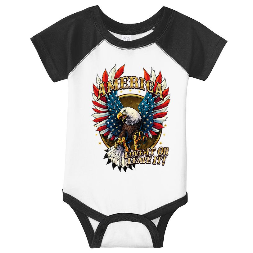 America Love It Or Leave It Patriotic Eagle Infant Baby Jersey Bodysuit