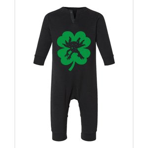 Axolotl Lover Irish Shamrock Leaf St PatrickS Day Cute Gift Infant Fleece One Piece