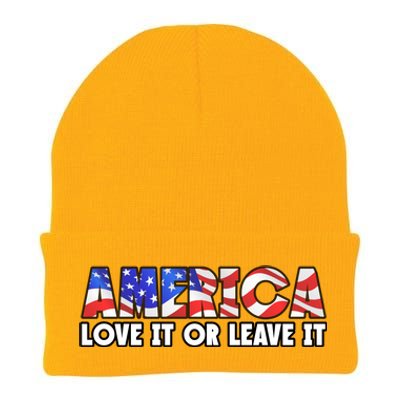 America Love It Or Leave It Knit Cap Winter Beanie