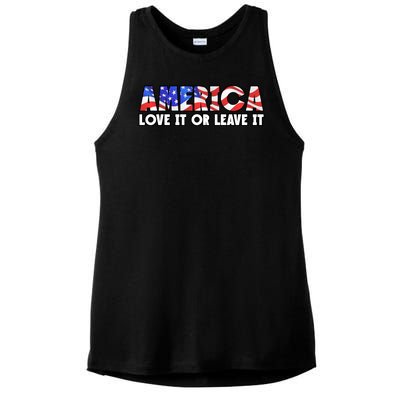 America Love It Or Leave It Ladies PosiCharge Tri-Blend Wicking Tank