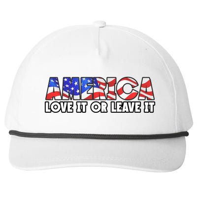 America Love It Or Leave It Snapback Five-Panel Rope Hat