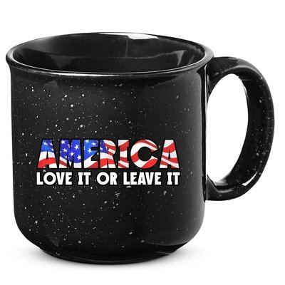 America Love It Or Leave It 15oz Campfire Ceramic Mug