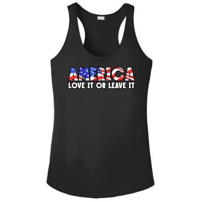 America Love It Or Leave It Ladies PosiCharge Competitor Racerback Tank