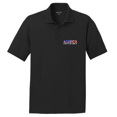 America Love It Or Leave It PosiCharge RacerMesh Polo