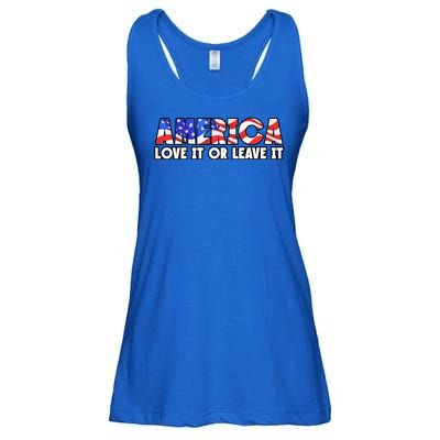 America Love It Or Leave It Ladies Essential Flowy Tank