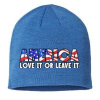 America Love It Or Leave It Sustainable Beanie