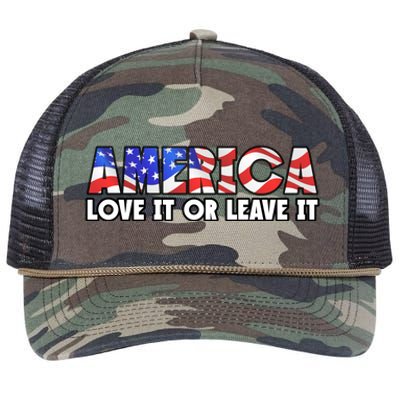 America Love It Or Leave It Retro Rope Trucker Hat Cap