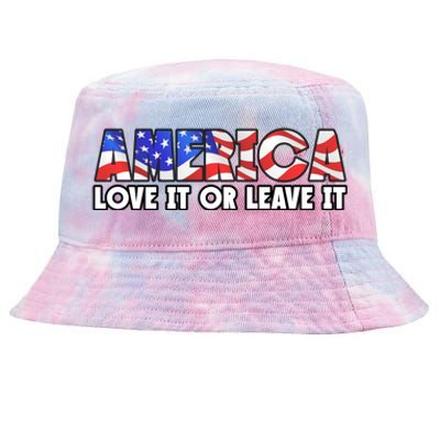 America Love It Or Leave It Tie-Dyed Bucket Hat