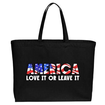 America Love It Or Leave It Cotton Canvas Jumbo Tote