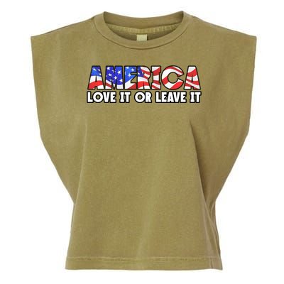 America Love It Or Leave It Garment-Dyed Women's Muscle Tee