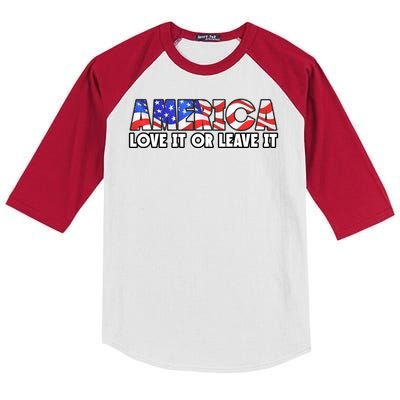 America Love It Or Leave It Kids Colorblock Raglan Jersey