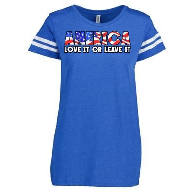 America Love It Or Leave It Enza Ladies Jersey Football T-Shirt