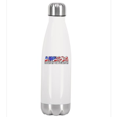 America Love It Or Leave It Stainless Steel Insulated Water Bottle