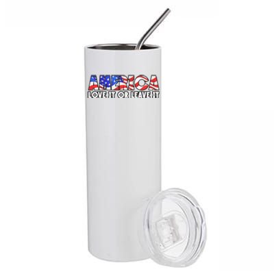 America Love It Or Leave It Stainless Steel Tumbler