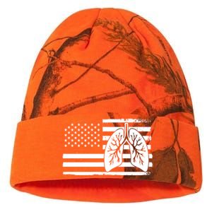 America Lung I Lung Therapy Fight Against Cancer Great Gift Kati Licensed 12" Camo Beanie