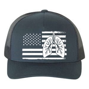 America Lung I Lung Therapy Fight Against Cancer Great Gift Yupoong Adult 5-Panel Trucker Hat