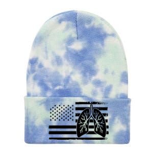 America Lung I Lung Therapy Fight Against Cancer Great Gift Tie Dye 12in Knit Beanie