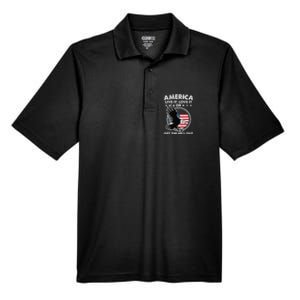 America Live It Love It Or Get The Hell Out Patriotic Usa Men's Origin Performance Pique Polo